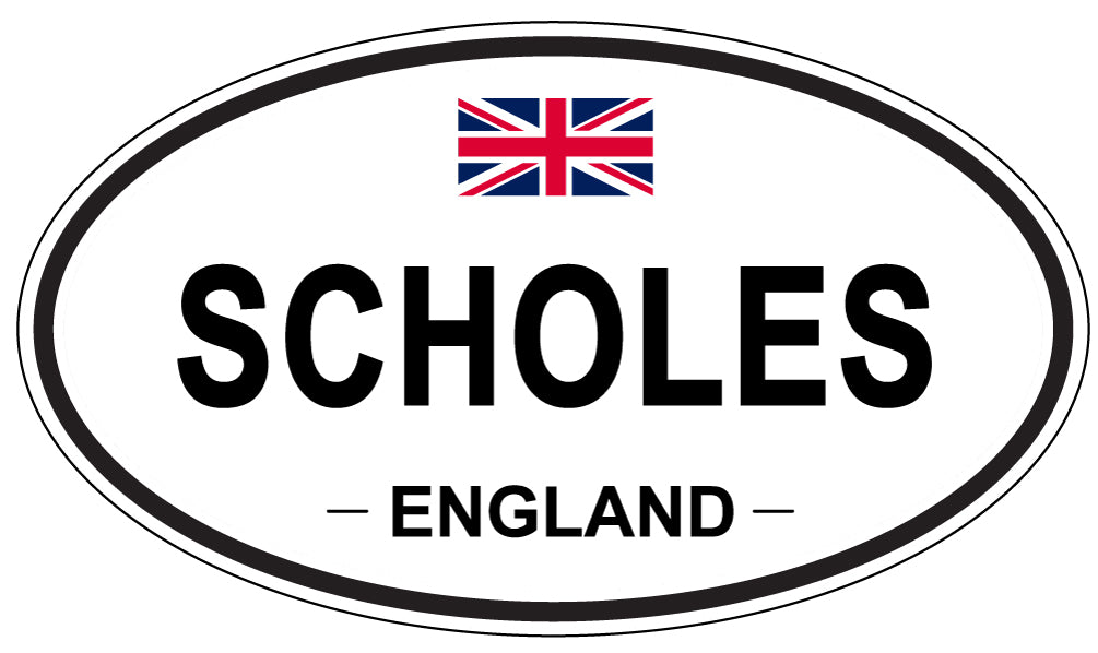 SCHOLES, ENGLAND - Oval Sticker