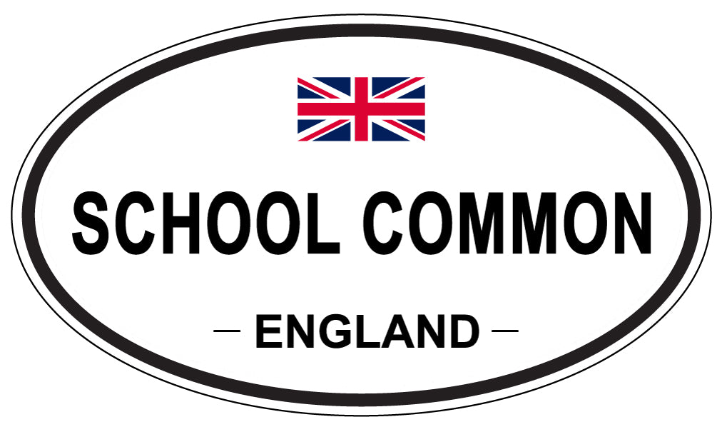 SCHOOL COMMON, ENGLAND - Oval Sticker