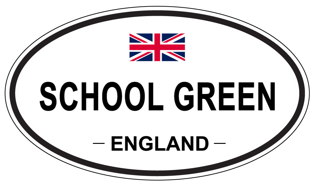 SCHOOL GREEN, ENGLAND - Oval Sticker