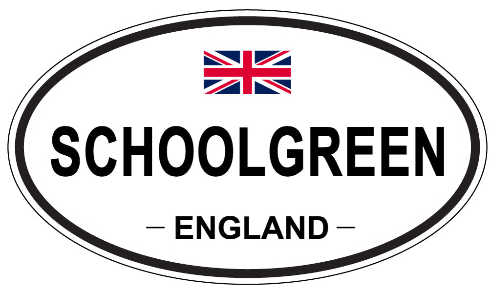 SCHOOLGREEN, ENGLAND - Oval Sticker