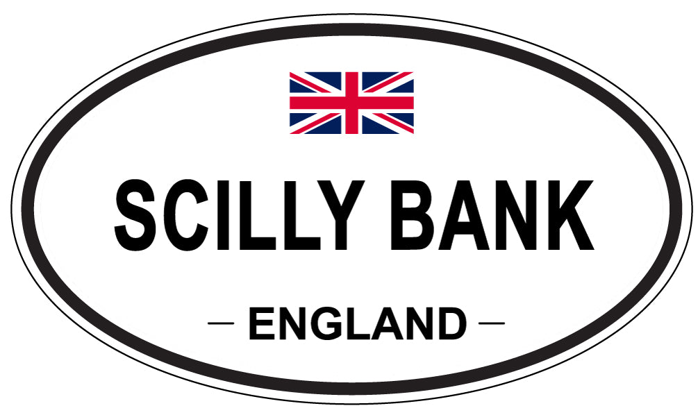 SCILLY BANK, ENGLAND - Oval Sticker