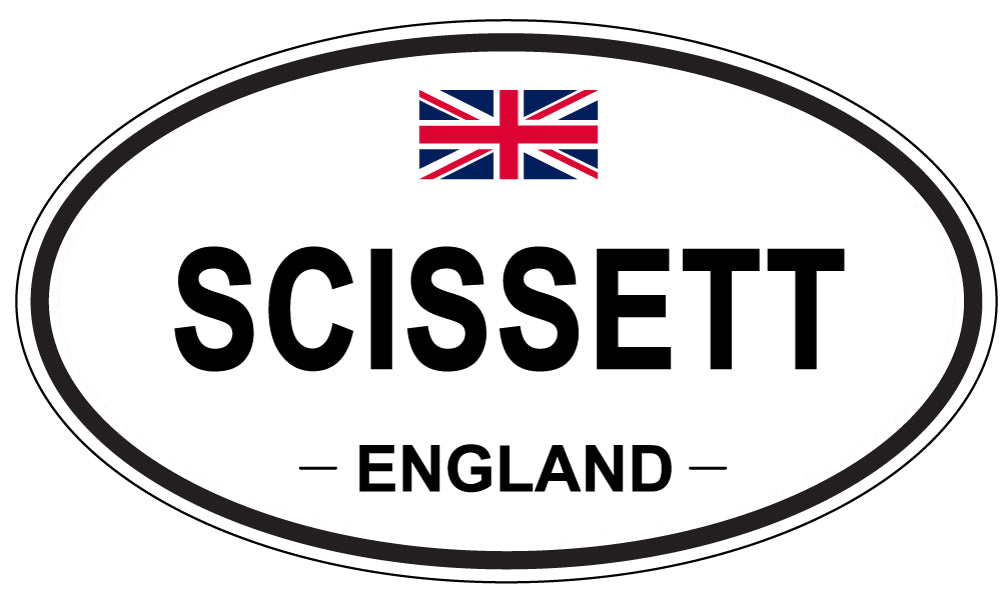 SCISSETT, ENGLAND - Oval Sticker