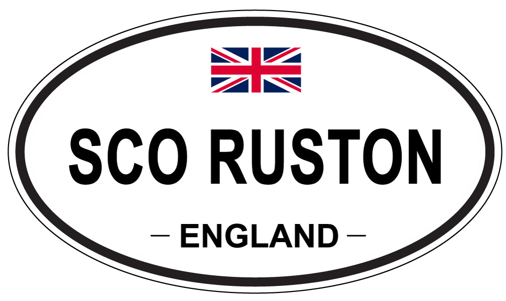 SCO RUSTON, ENGLAND - Oval Sticker