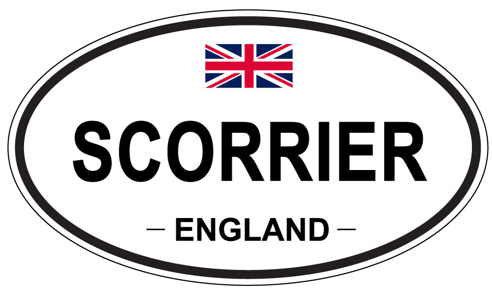 SCORRIER, ENGLAND - Oval Sticker