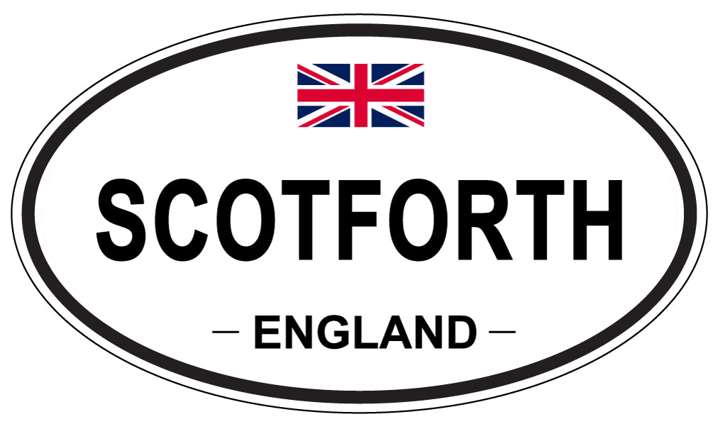 SCOTFORTH, ENGLAND - Oval Sticker