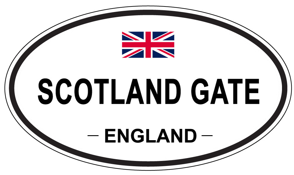SCOTLAND GATE, ENGLAND - Oval Sticker