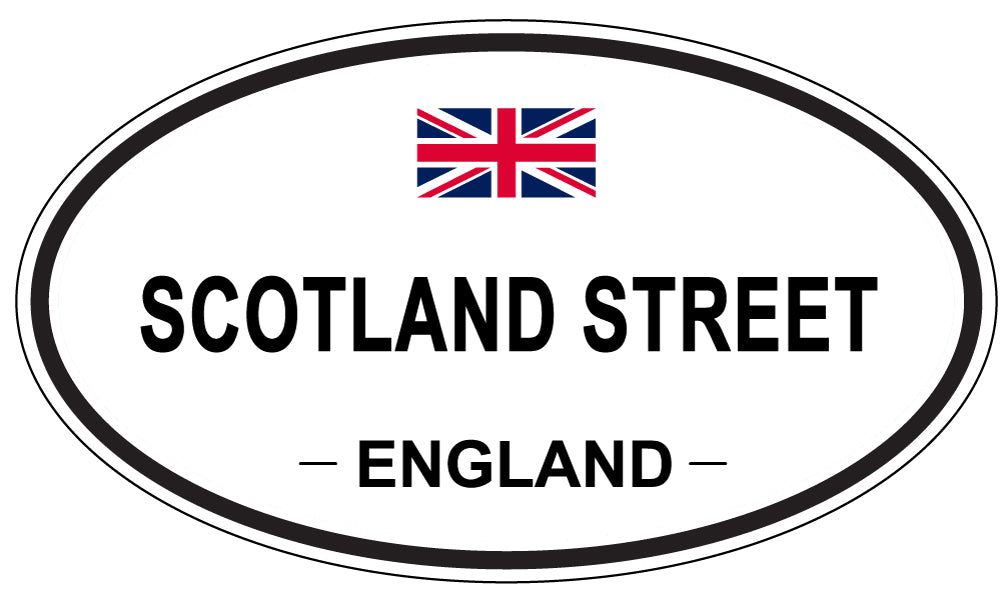SCOTLAND STREET, ENGLAND - Oval Sticker
