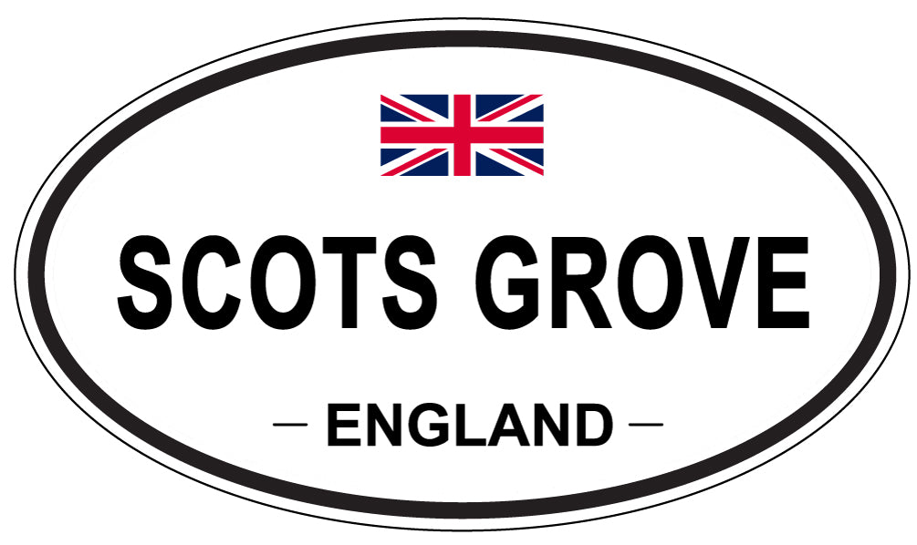SCOTS GROVE, ENGLAND - Oval Sticker