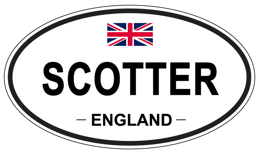 SCOTTER, ENGLAND - Oval Sticker