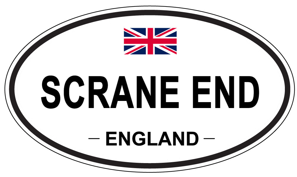 SCRANE END, England - Oval Magnet