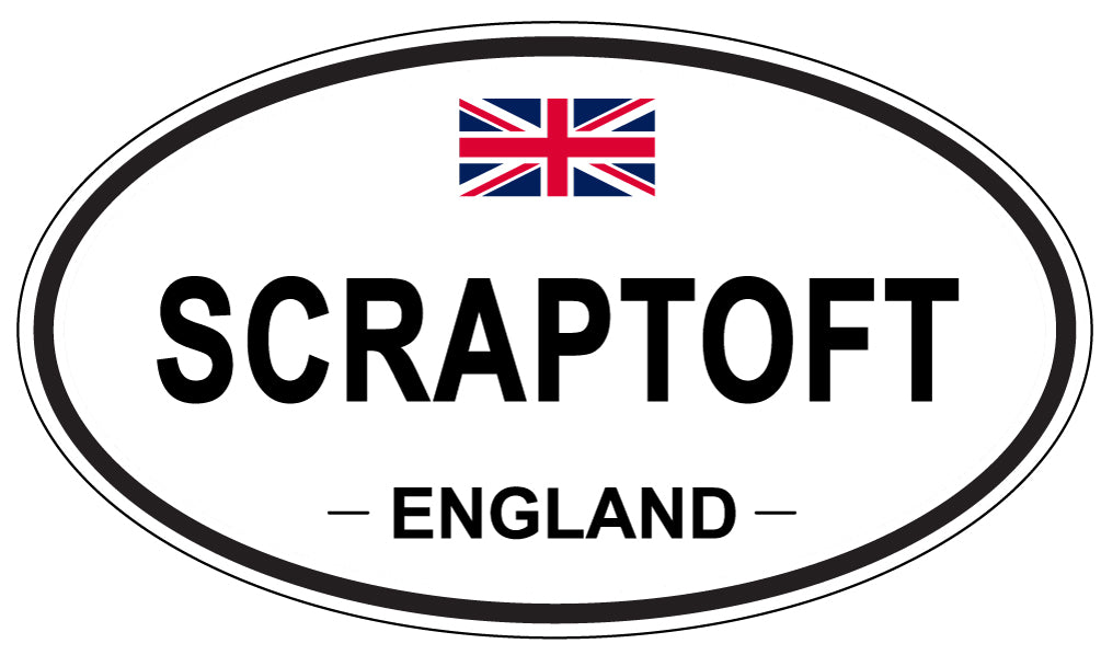 SCRAPTOFT, ENGLAND - Oval Sticker