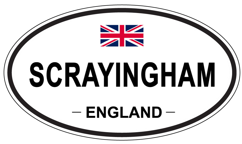SCRAYINGHAM, ENGLAND - Oval Sticker