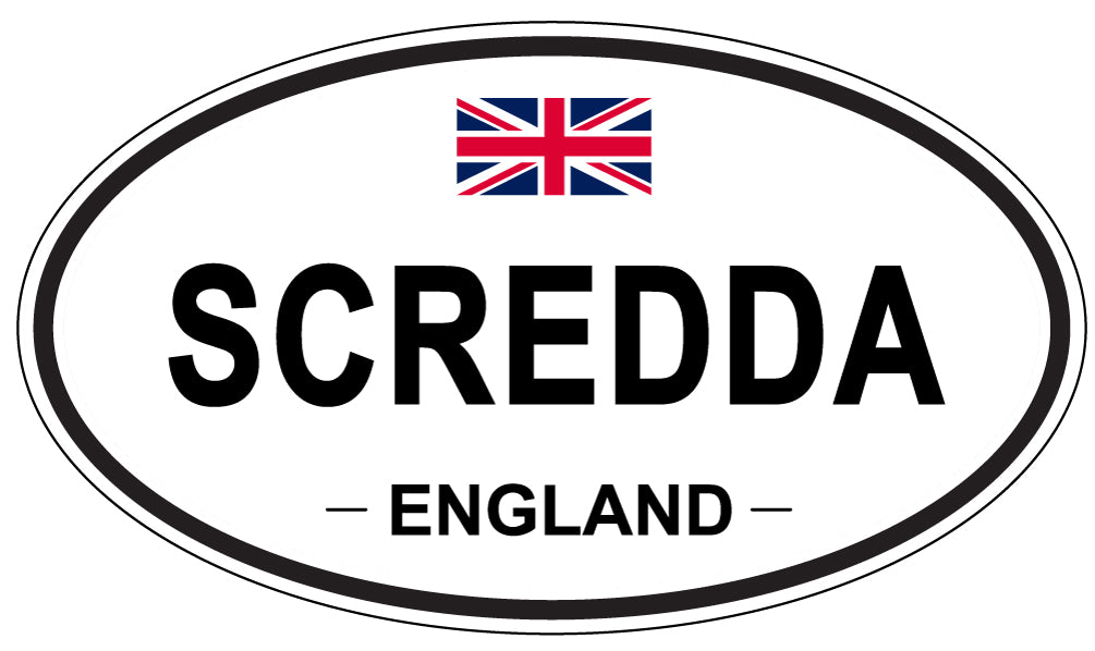 SCREDDA, ENGLAND - Oval Sticker