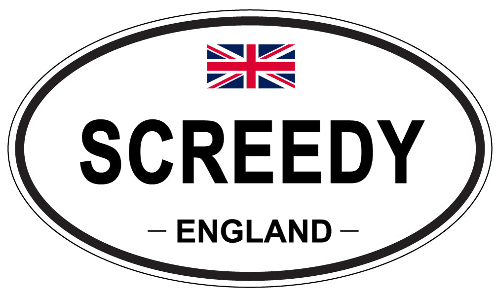 SCREEDY, ENGLAND - Oval Sticker