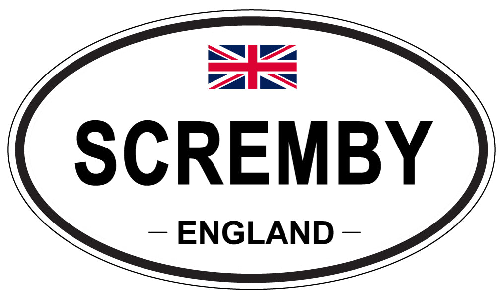 SCREMBY, ENGLAND - Oval Sticker