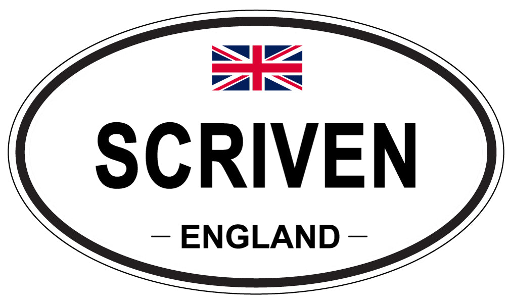 SCRIVEN, ENGLAND - Oval Sticker