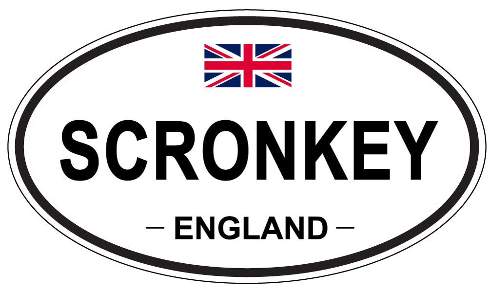SCRONKEY, ENGLAND - Oval Sticker
