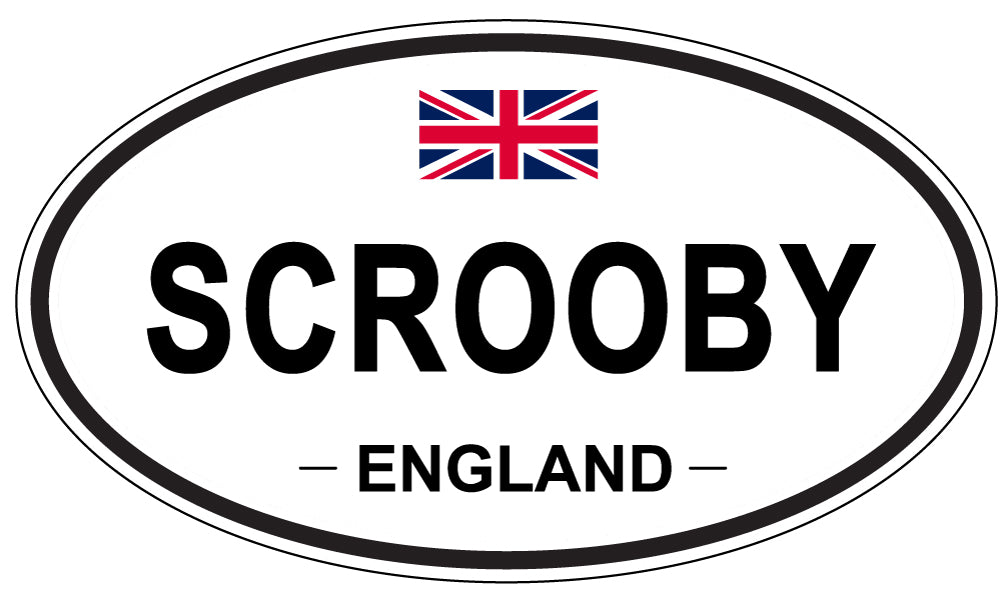 SCROOBY, ENGLAND - Oval Sticker