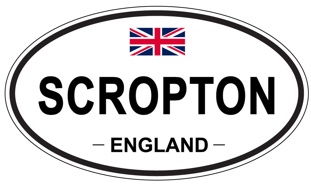 SCROPTON, ENGLAND - Oval Sticker