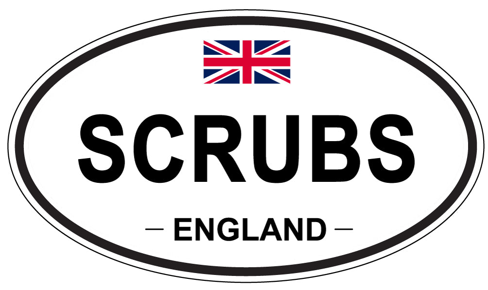 SCRUBS, ENGLAND - Oval Sticker