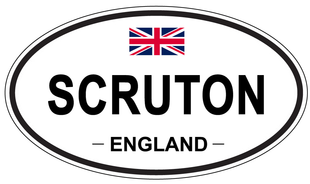 SCRUTON, England - Oval Magnet