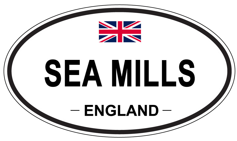 SEA MILLS, ENGLAND - Oval Sticker