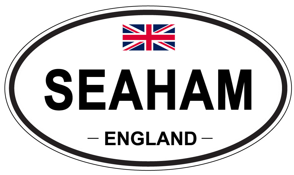 SEAHAM, ENGLAND - Oval Sticker