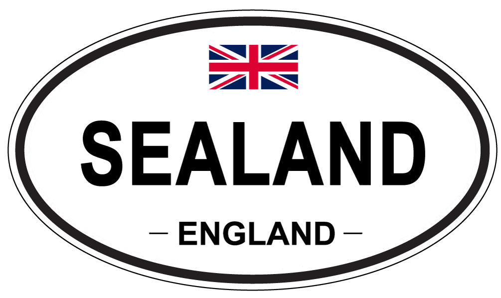 SEALAND, ENGLAND - Oval Sticker