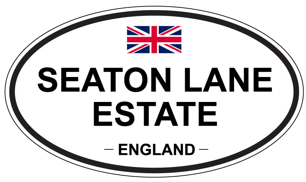SEATON LANE ESTATE, England - Oval Magnet