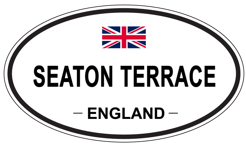 SEATON TERRACE, ENGLAND - Oval Sticker