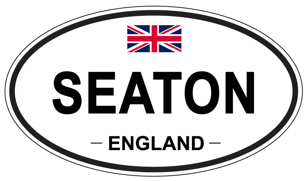 SEATON, ENGLAND - Oval Sticker