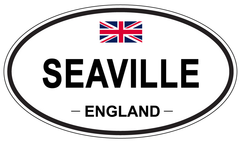SEAVILLE, ENGLAND - Oval Sticker