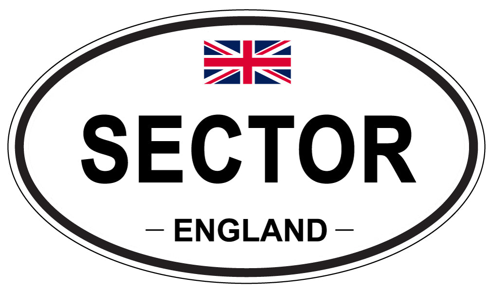 SECTOR, England - Oval Magnet