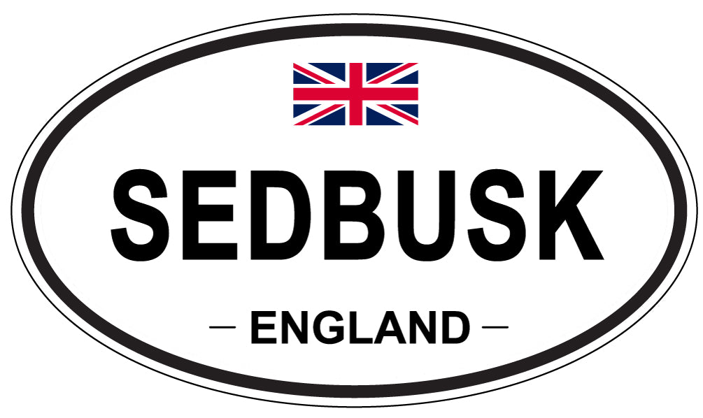 SEDBUSK, ENGLAND - Oval Sticker