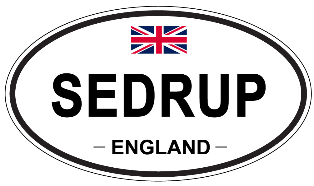 SEDRUP, ENGLAND - Oval Sticker