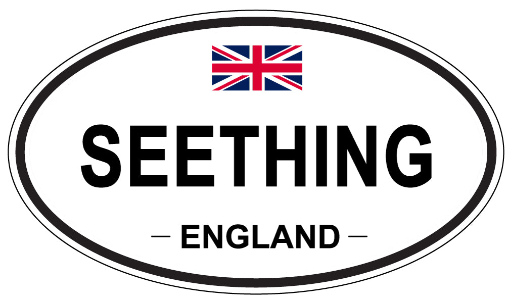 SEETHING, ENGLAND - Oval Sticker