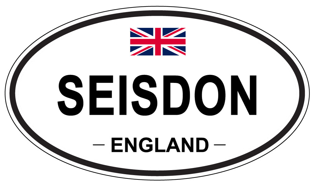 SEISDON, ENGLAND - Oval Sticker