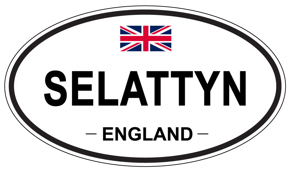 SELATTYN, ENGLAND - Oval Sticker