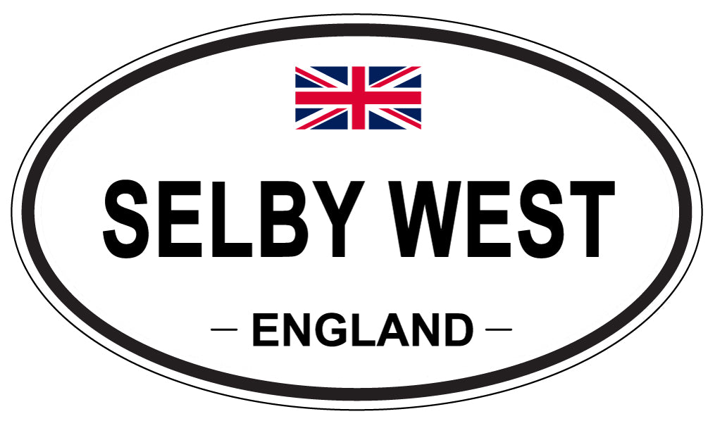 SELBY WEST, ENGLAND - Oval Sticker