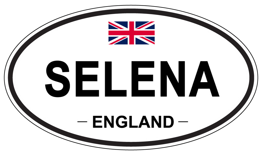 SELENA, ENGLAND - Oval Sticker