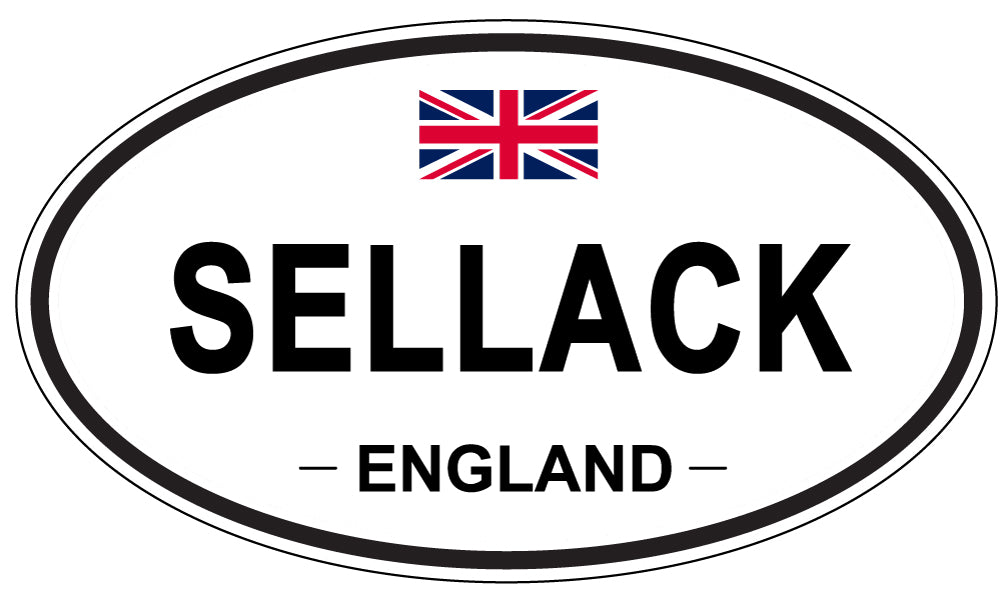 SELLACK, ENGLAND - Oval Sticker