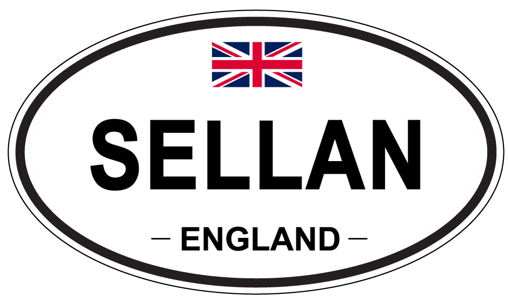 SELLAN, ENGLAND - Oval Sticker