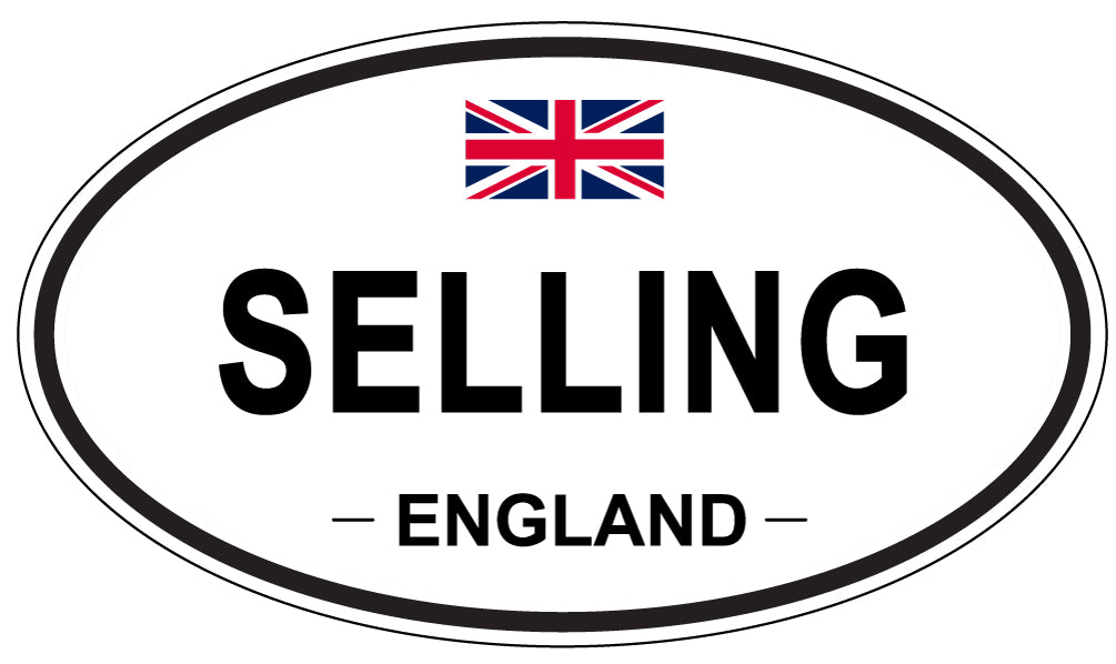 SELLING, ENGLAND - Oval Sticker