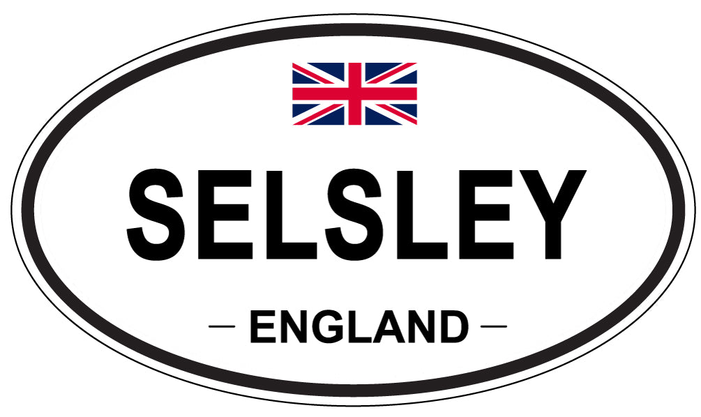 SELSLEY, ENGLAND - Oval Sticker