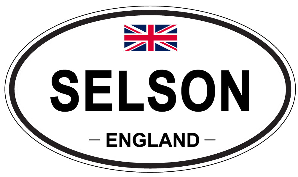 SELSON, ENGLAND - Oval Sticker