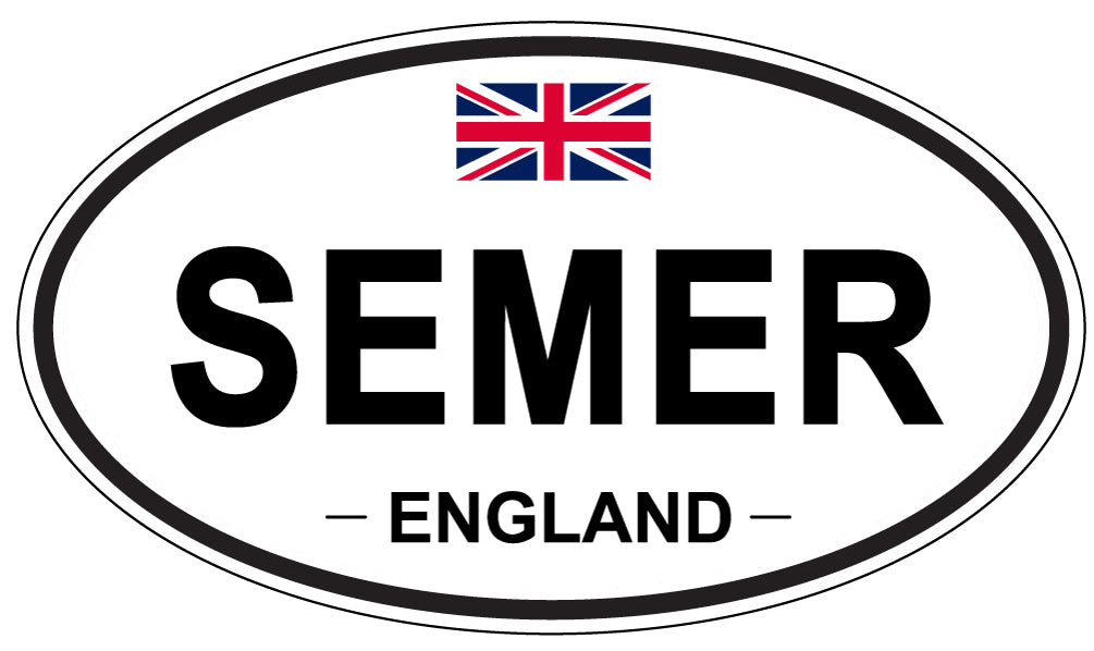 SEMER, England - Oval Magnet