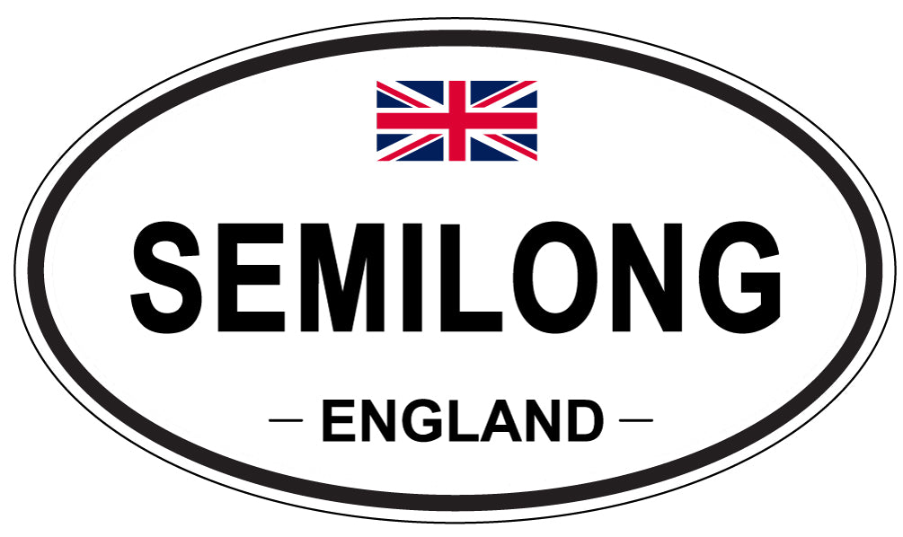 SEMILONG, ENGLAND - Oval Sticker
