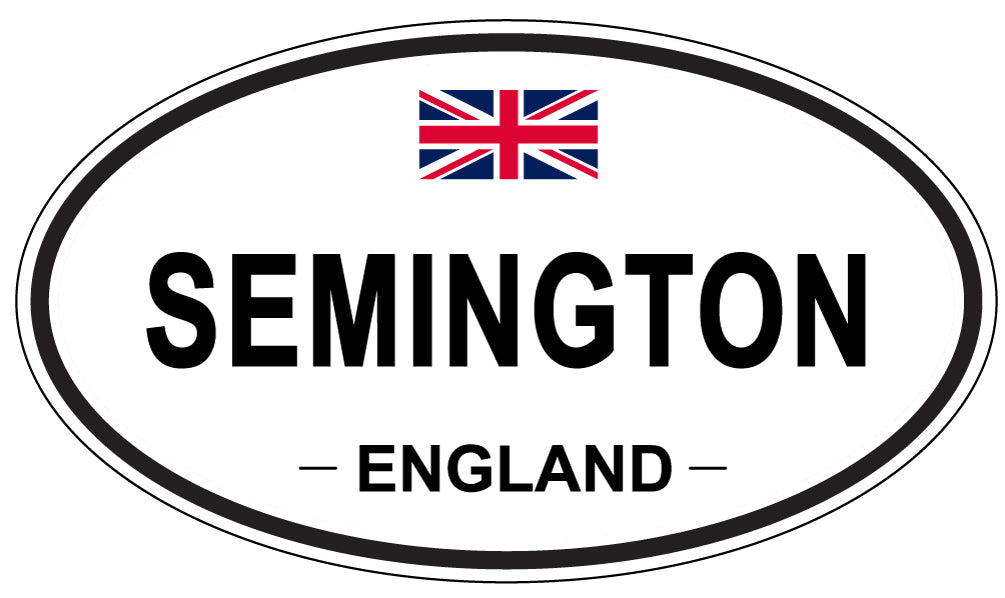 SEMINGTON, ENGLAND - Oval Sticker