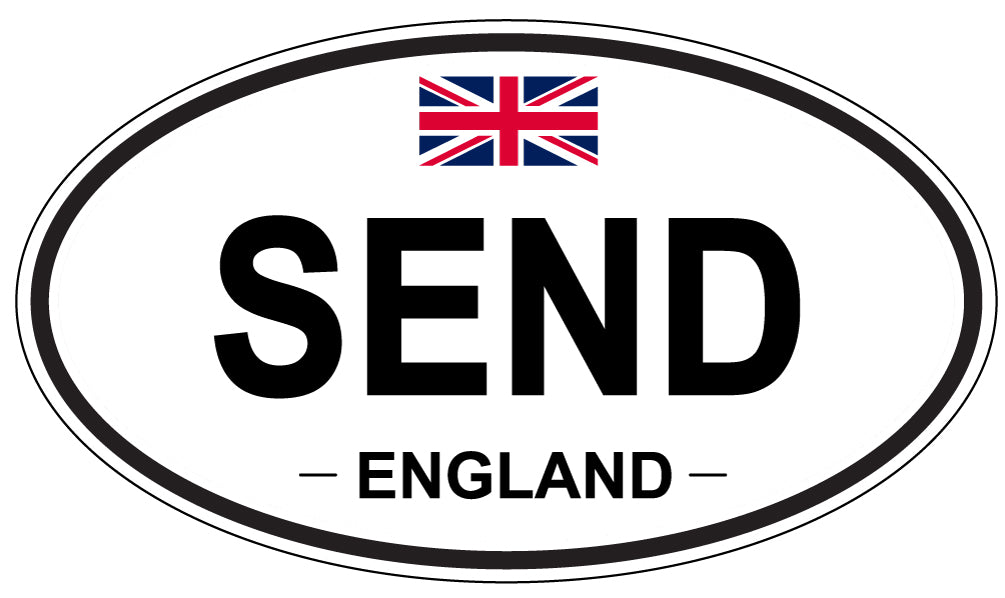 SEND, ENGLAND - Oval Sticker