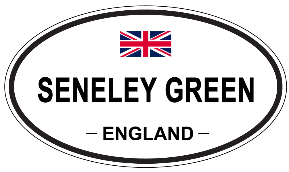 SENELEY GREEN, ENGLAND - Oval Sticker